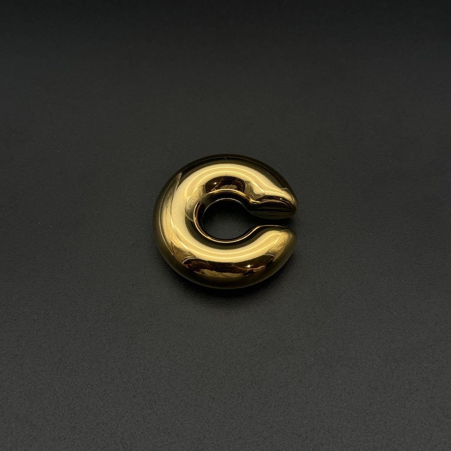 Earcuff Mini Bombato Gold Liscio