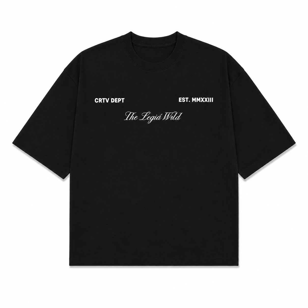 LegiáWrld BoxyOver Black Tee