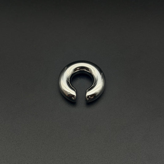 Earcuff Mid Bombato Silver Liscio